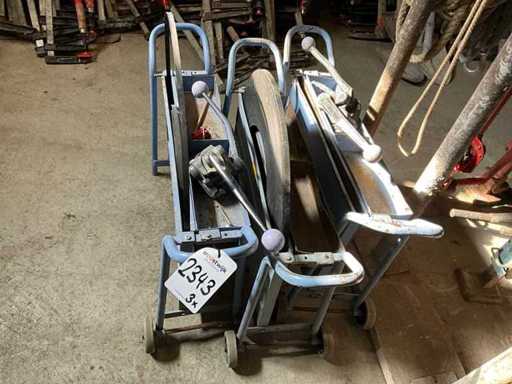 Cărucior roll-off pentru curea de oțel (3x)