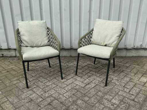 Krzesło ogrodowe z poduszkami (2x)