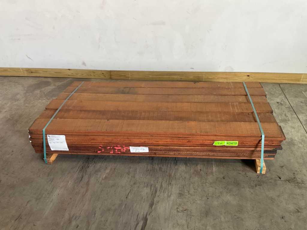 Angelim Vermelho hardwood sheeting board 200x15x2 cm (60x)