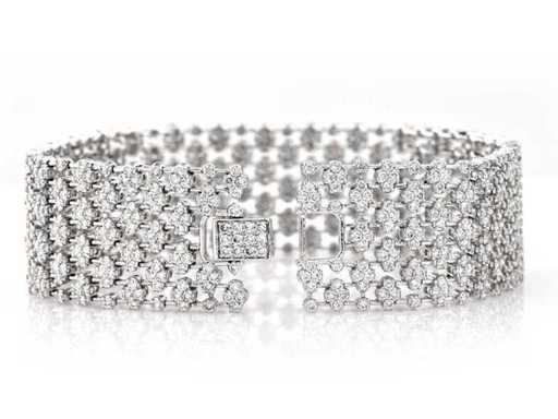 14 KT White gold Bracelet With 8.52 Cts Lab Grown Diamond