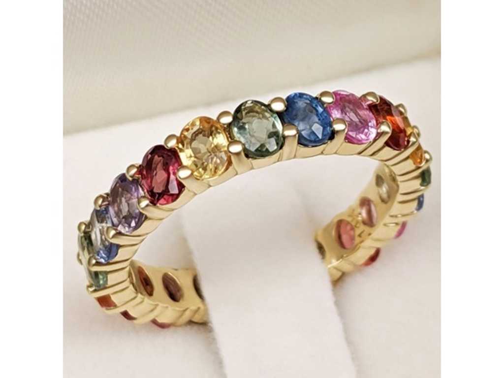 Magnificent Luxury Alliance in Multi Colored Natural Sapphires 4.54 carat