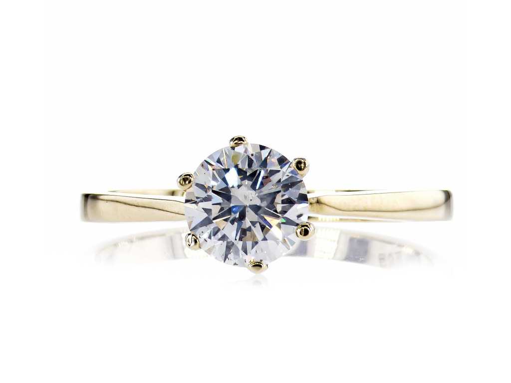 Luxe Solitaire Ring Naturel Diamant 1.01 caraat