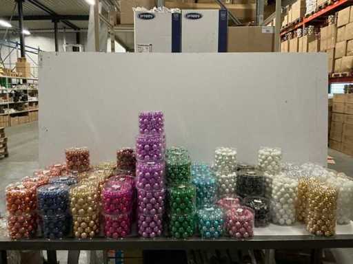 Série de différentes boules de verre de 40 mm, 36 pièces/par tube (101 tubes)