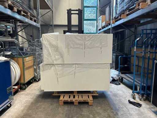 Sockelpodest 2-teilig - weiß 