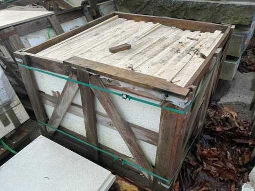 Tureckie płytki ogrodowe z trawertynu (48x)