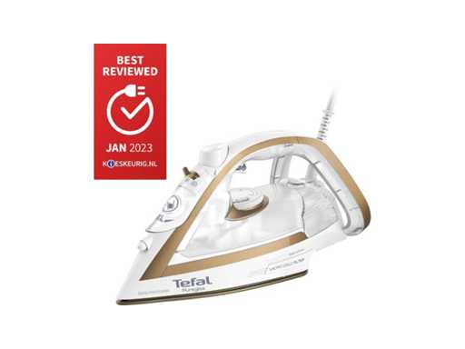 Tefal Puregliss FV8042 - Stoomstrijkijzer - 2900W - Goud, Wit