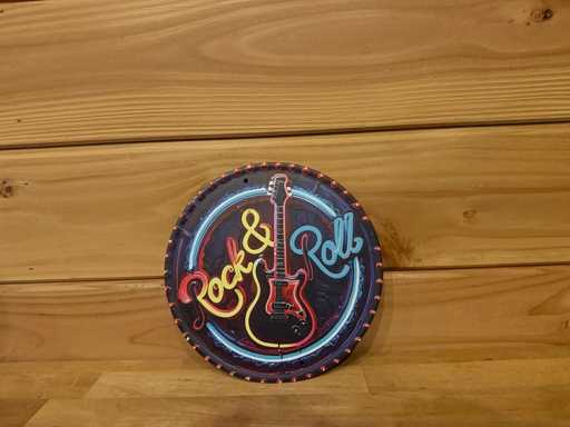 Metal advertising sign round 20cm
