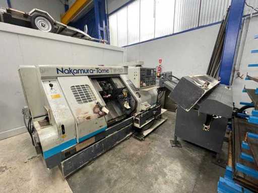 NAKAMURA-TOME TW 10 Inclined Bed Bi-Spindle Twin-Spindle CNC Lathe with Motorized Tools