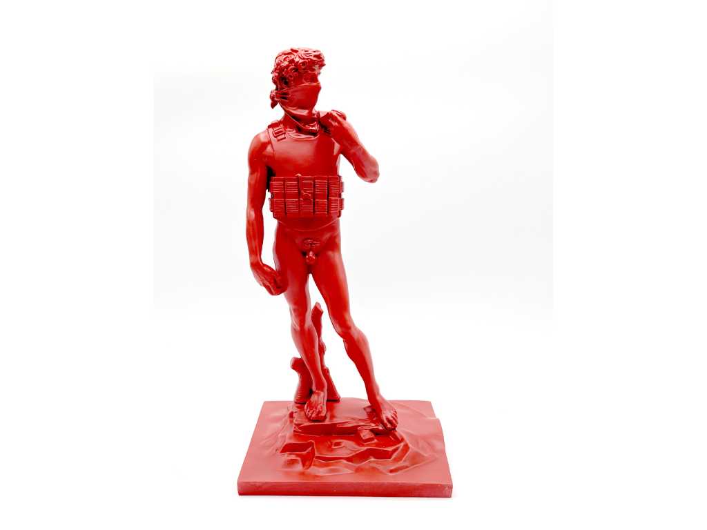 BANKSY - Sculpture David (red edition)