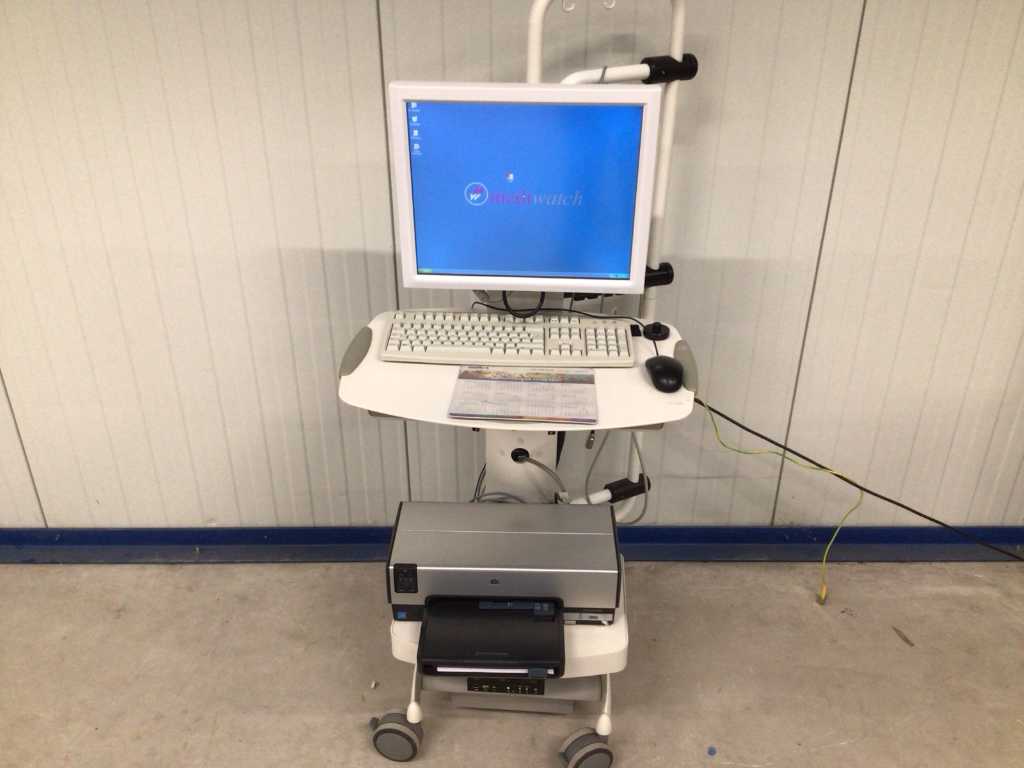 Mediwatch Medical Computer Trolley cu imprimantă