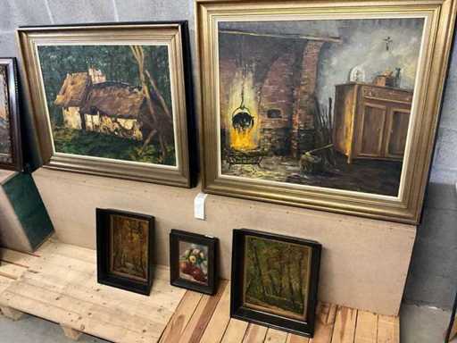 Various paintings (5x)