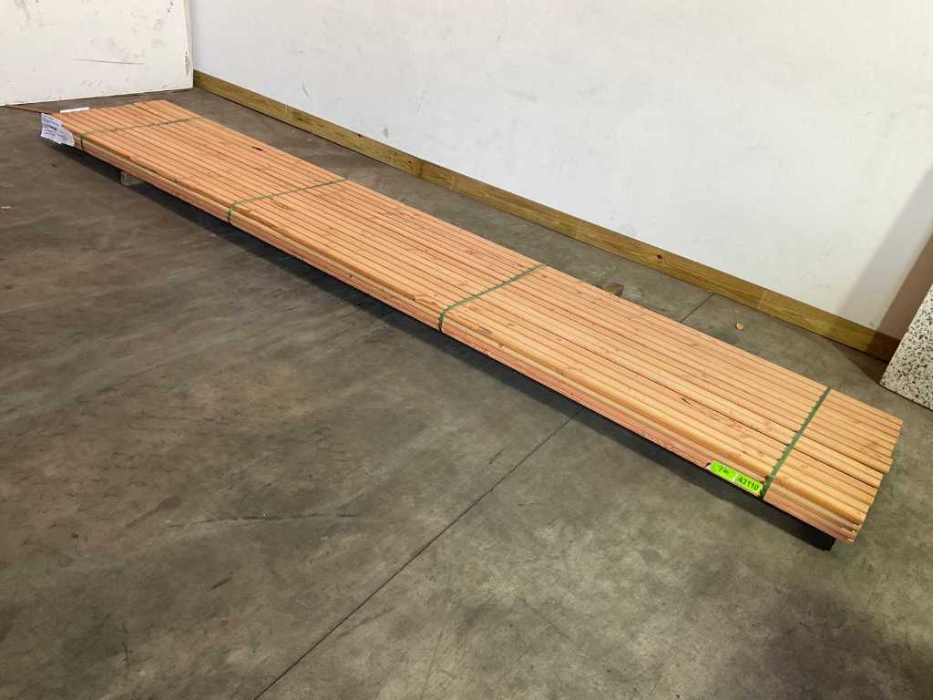 Douglas fir decking board half timber connection 500x14x2,7 cm (28x)