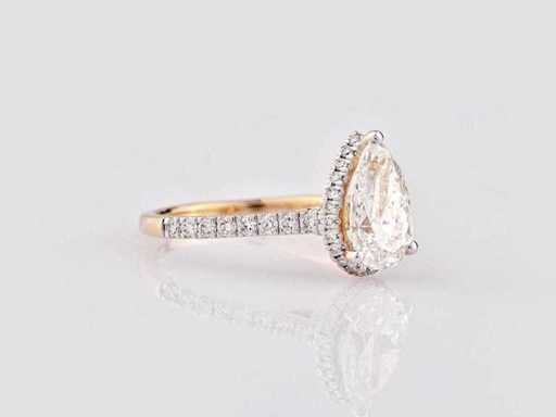 14 Karaat geelgouden ring met 2,50 crt. diamant