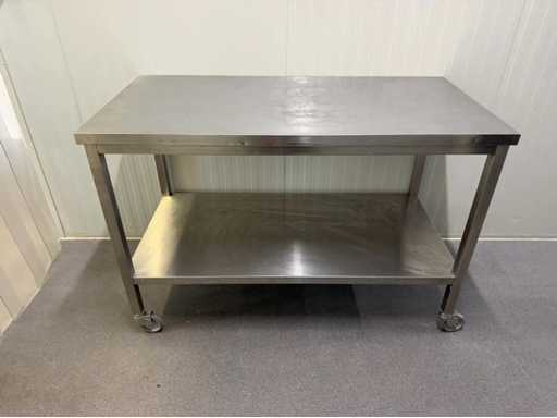 Mobiele RVS werktafel