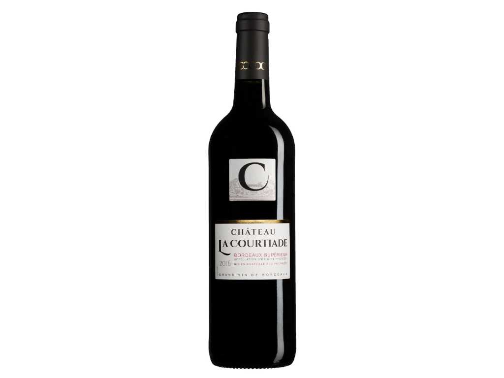 2019 - Château la courtiade AOP Bordeaux supérieur - Rode wijn (60x)