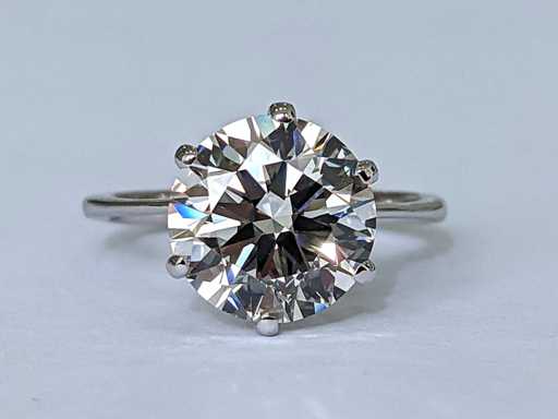 14 krt wit gouden ring met diamant 3,00 crt