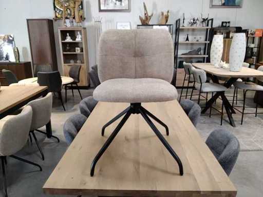 Chaise pivotante beige (4x)