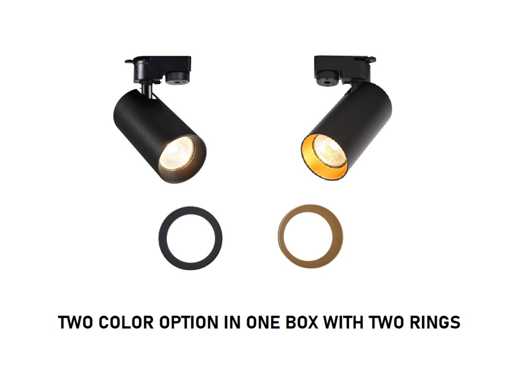 Railspot GU10 Armatuur 12cm met 2 kleur ringen(12x)