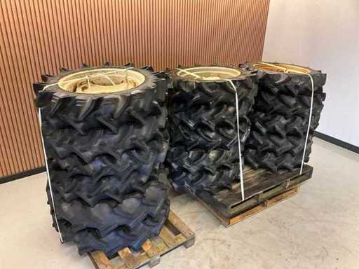 16x 8,3-22 Mini-Traktorreifen mit Felge
