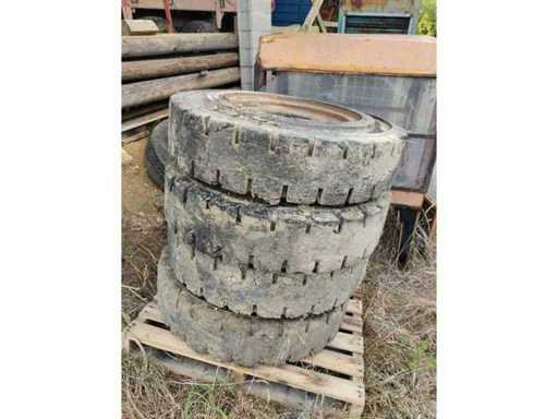   Solid tires with rims