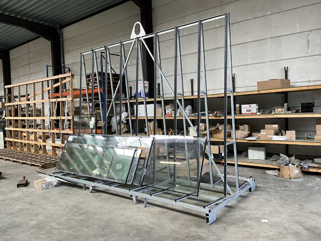 Double-sided metal glass/plate trestle