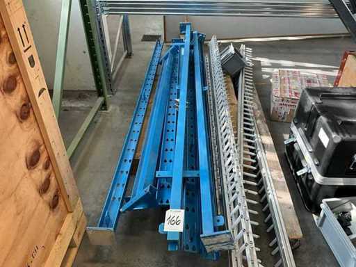 Pallet rack disassembled blue