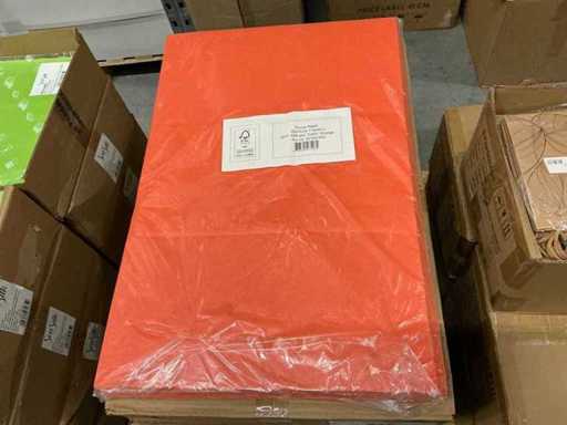Lot de papier de soie 50x75cm 17 grammes d’orange (12960x)