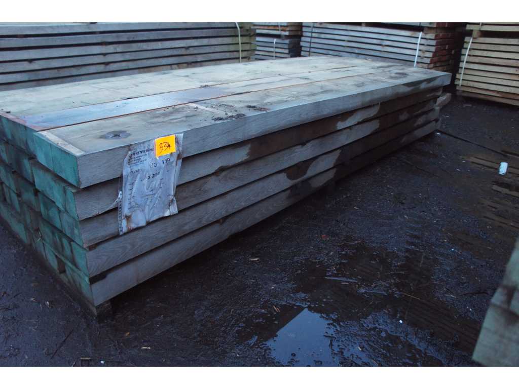 1,37 m³ Eiken planken 85mm