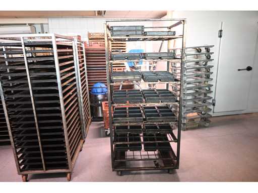 Hebaco Aerostatic stainless steel 7-piece bakery oven rack trolley (5x)