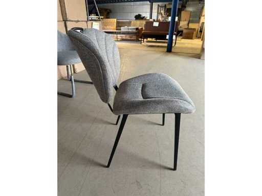 Dining stoel (6) maxfurn grijze weefstof met beugel