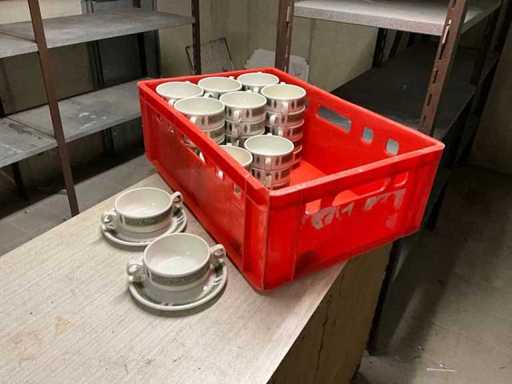 Steelite Soepkop met schotel (38x)