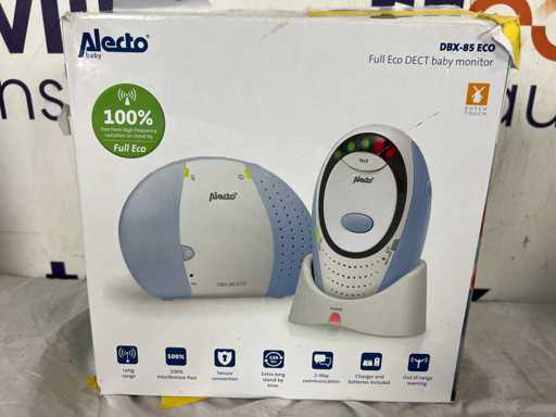 Alecto DBX-85 ECO - Full Eco DECT Baby Monitor - White/Blue