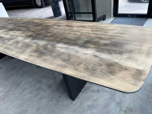 Solid oak table 380 cm
