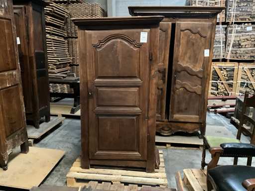 Antieke 1-deurs houten Kledingkast