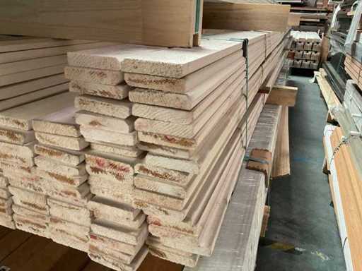 Spruce skirting board straight 12x55 mm
