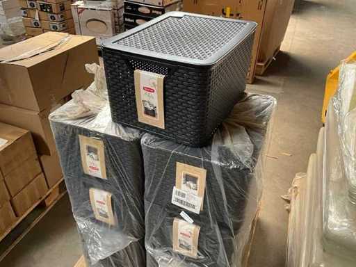 Curver Style L Storage box z pokrywą z antracytem (24x)