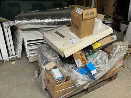 Batch of various installation material and radiators