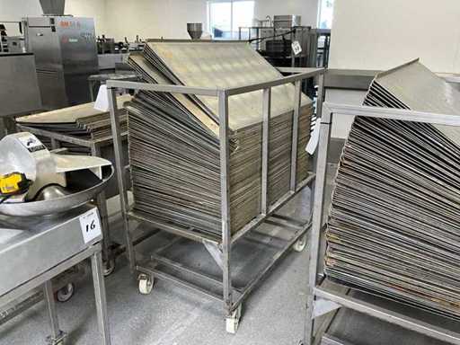 Chariot à plaques + plaques en aluminium