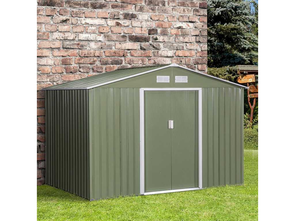 Garden shed 2.7 x 1.8 m with ground foundation