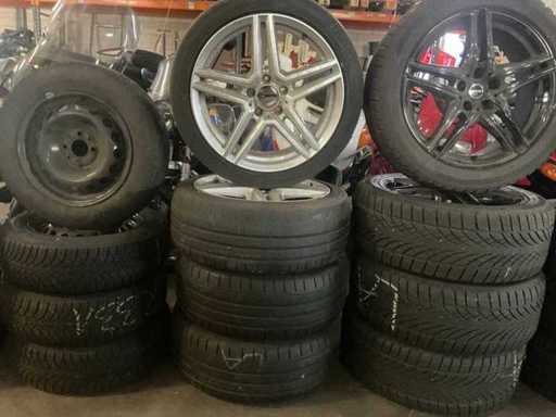 Car tire with rim 225/45ZR18 (4x)
