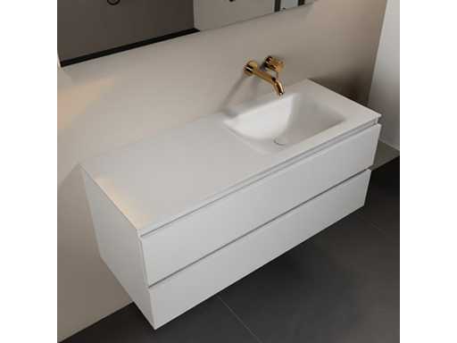 Dulapul de baie albe 120cm dreapta