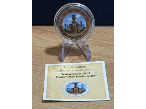 2 Euro 2015 Niemcy, kościół św. Pawła we Frankfurcie z zastosowaniem złota i koloru