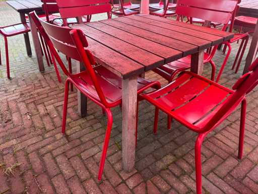 Hutten - Hardhouten terrastafel (8x)