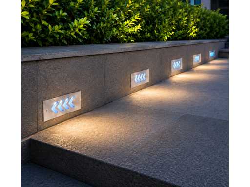 6 x LED Stair Lighting 3W - Blue - IP54 - BERIL