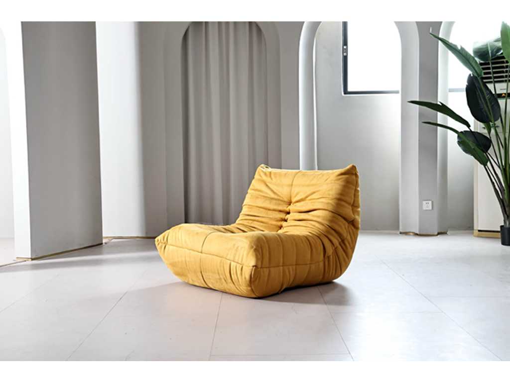 1x Design armchair yellow S