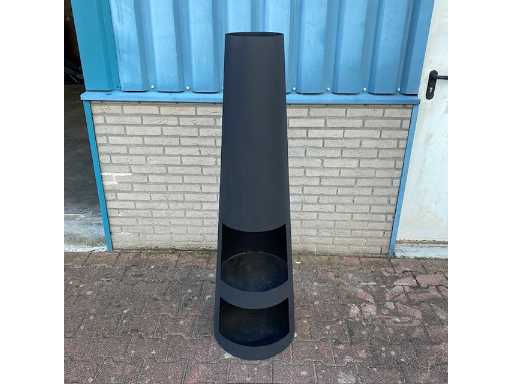 Malaga - Tuinhaard XL Rond Zwart 42x145cm