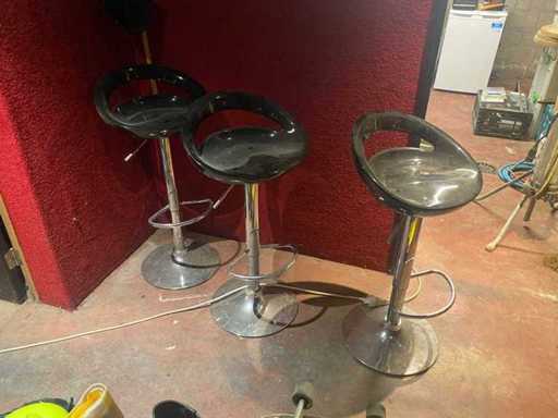 Edelstahl-Barhocker (3x)