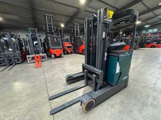 Servizio 2018 + UVV 02/2027 Linde R16 1.600kg Triplex 466cm Carrello elevatore elettrico Reach Truck 5.961 ore