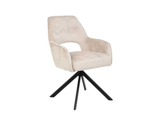 Colenis - Liam Eetkamerstoel - Licht Taupe - Chenille Stof - set van 50 - Industrieel Design - Stijlvol en Comfortabel - Metalen Poten