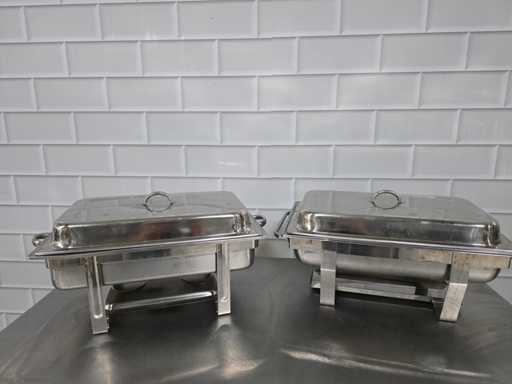 RVS Chaving Dish (2x)